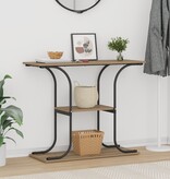 VidaXL Wandtafel met plank met opslag artisanaal eikenkleurig 101 x 35 x 80.5 cm