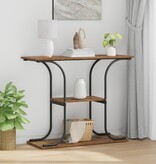 VidaXL Wandtafel met plank met opslag Oud hout 101 x 35 x 80.5 cm Bewerkt hout