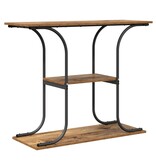 VidaXL Wandtafel met plank met opslag Oud hout 101 x 35 x 80.5 cm Bewerkt hout