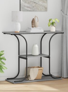 VidaXL Wandtafel Grijs sonoma 101 x 35 x 80.5 cm Bewerkt hout