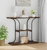 VidaXL Wandtafel Gerookt eiken 101 x 35 x 80.5 cm Bewerkt hout