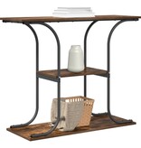 VidaXL Wandtafel Gerookt eiken 101 x 35 x 80.5 cm Bewerkt hout