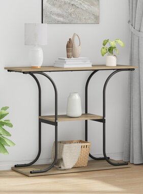 VidaXL Wandtafel Sonoma eiken 101 x 35 x 80.5 cm Bewerkt hout