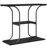 VidaXL Wandtafel met plank Zwart eiken 101 x 35 x 80.5 cm Bewerkt hout