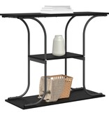 VidaXL Wandtafel met plank Zwart eiken 101 x 35 x 80.5 cm Bewerkt hout