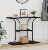 VidaXL Wandtafel met plank Zwart eiken 101 x 35 x 80.5 cm Bewerkt hout