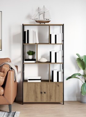 VidaXL Boekenkast artisanaal eikenkleurig 80 x 30 x 155,5 cm