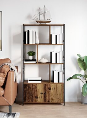 VidaXL Boekenkast Oud hout 80 x 30 x 155,5 cm Bewerkt hout