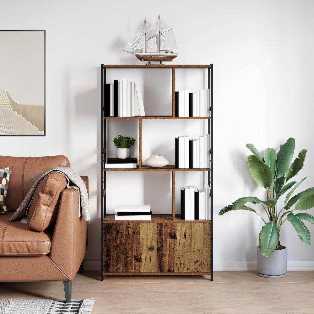 VidaXL Boekenkast Oud hout 80 x 30 x 155,5 cm Bewerkt hout