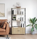 VidaXL Boekenkast Sonoma eiken 80 x 30 x 155,5 cm Bewerkt hout