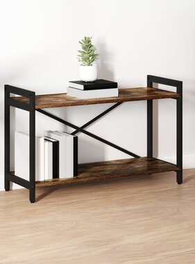 VidaXL Boekenkast Gerookt eiken 80 x 30 x 48.5 cm Bewerkt hout