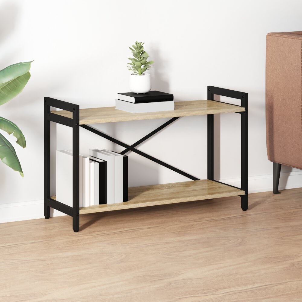 VidaXL Boekenkast Sonoma eiken 80 x 30 x 48.5 cm Bewerkt hout