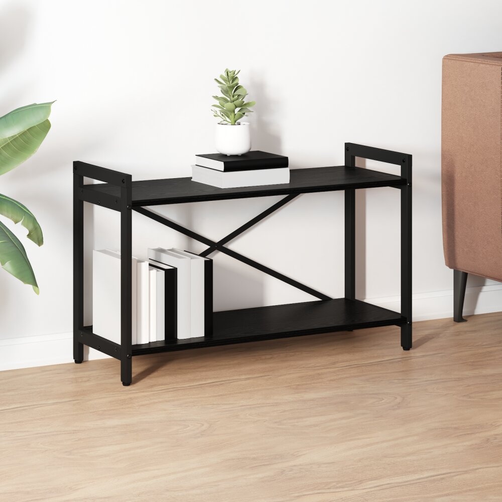 VidaXL Boekenkast Zwart eiken 80 x 30 x 48.5 cm Bewerkt hout