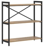 VidaXL Boekenkast artisanaal eikenkleurig 80 x 30 x 83 cm Bewerkt hout