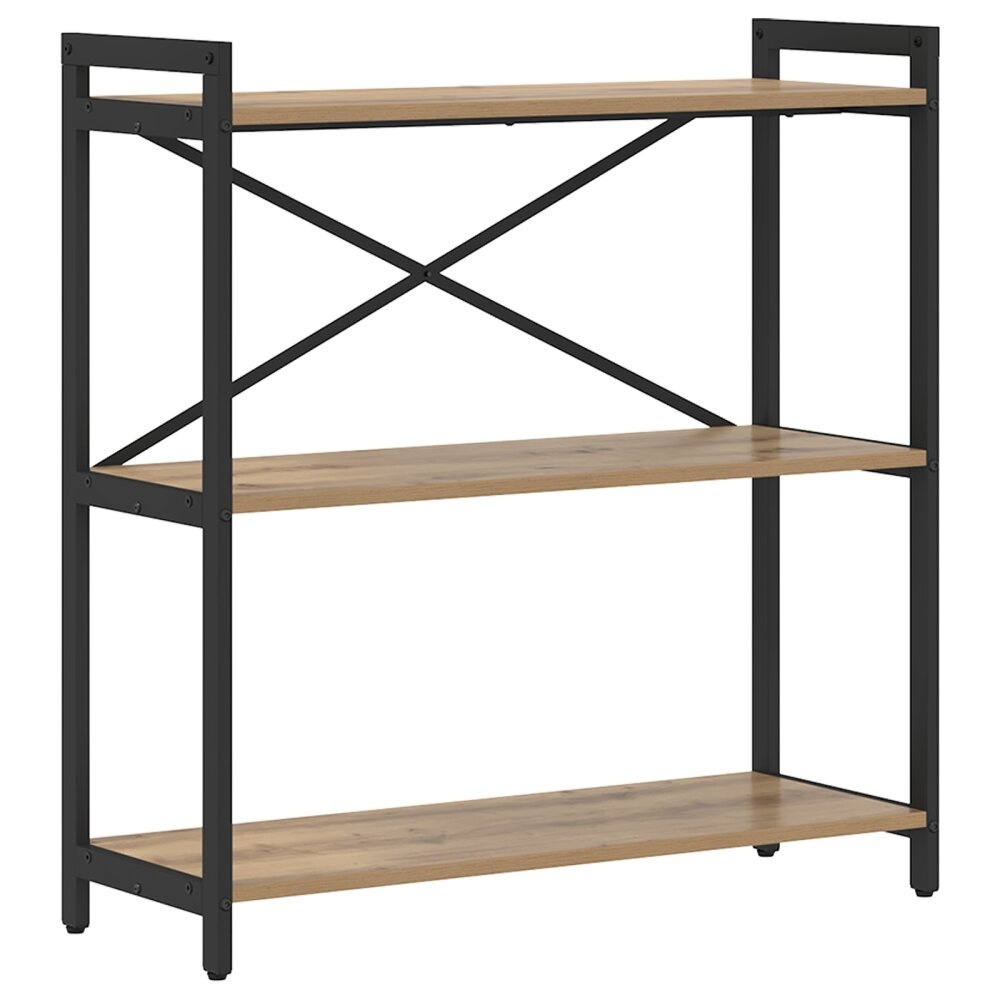 VidaXL Boekenkast artisanaal eikenkleurig 80 x 30 x 83 cm Bewerkt hout