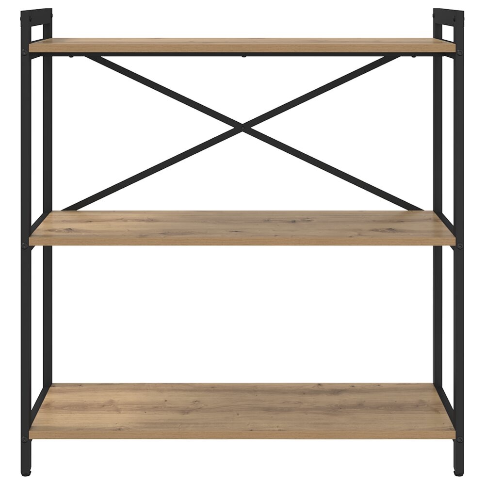 VidaXL Boekenkast artisanaal eikenkleurig 80 x 30 x 83 cm Bewerkt hout