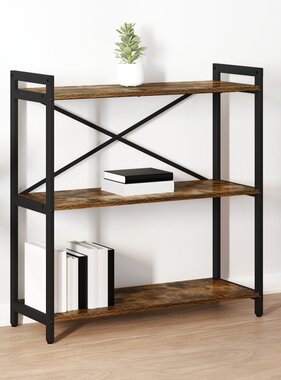 VidaXL Boekenkast Gerookt eiken 80 x 30 x 83 cm Spaanplaat