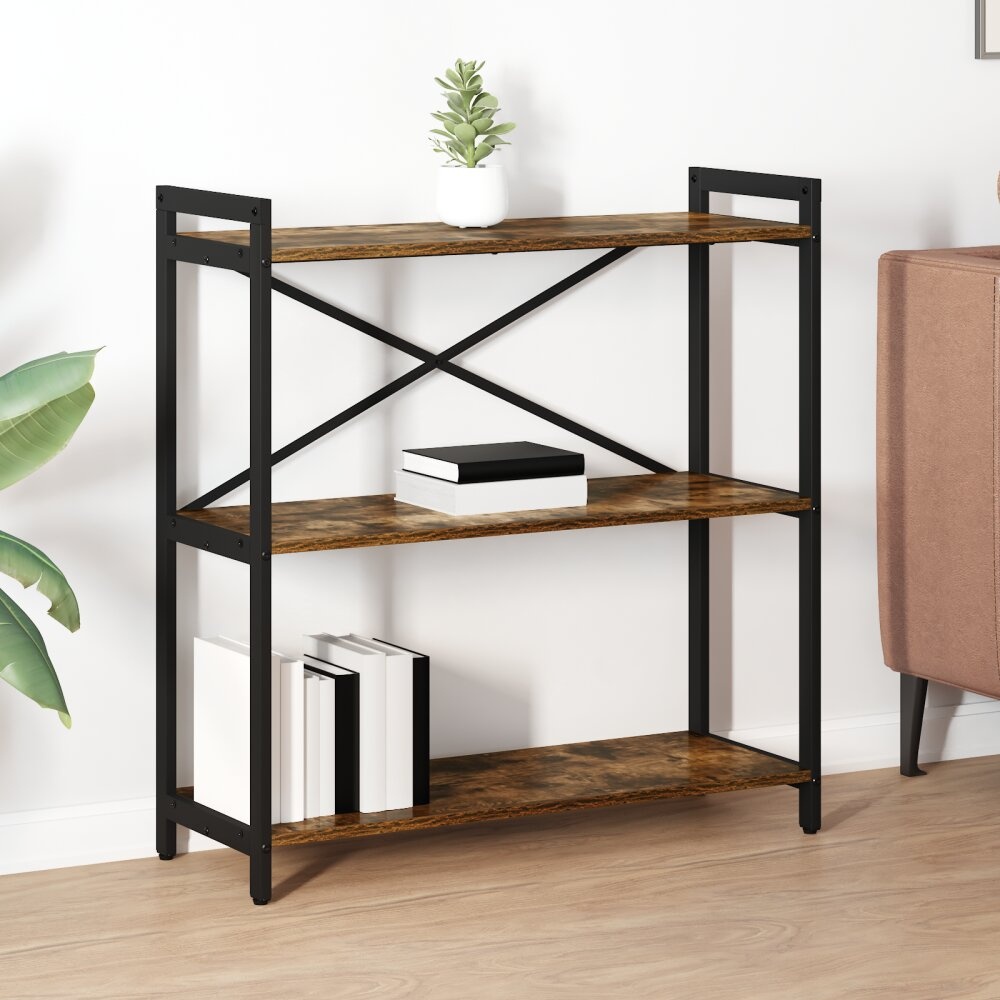 VidaXL Boekenkast Gerookt eiken 80 x 30 x 83 cm Spaanplaat