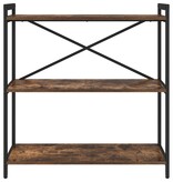 VidaXL Boekenkast Gerookt eiken 80 x 30 x 83 cm Spaanplaat