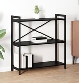 VidaXL Boekenkast Zwart eiken 80 x 30 x 83 cm Bewerkt hout