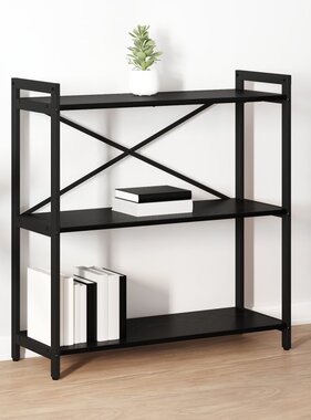 VidaXL Boekenkast Zwart eiken 80 x 30 x 83 cm Bewerkt hout