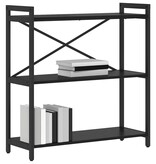 VidaXL Boekenkast Zwart eiken 80 x 30 x 83 cm Bewerkt hout