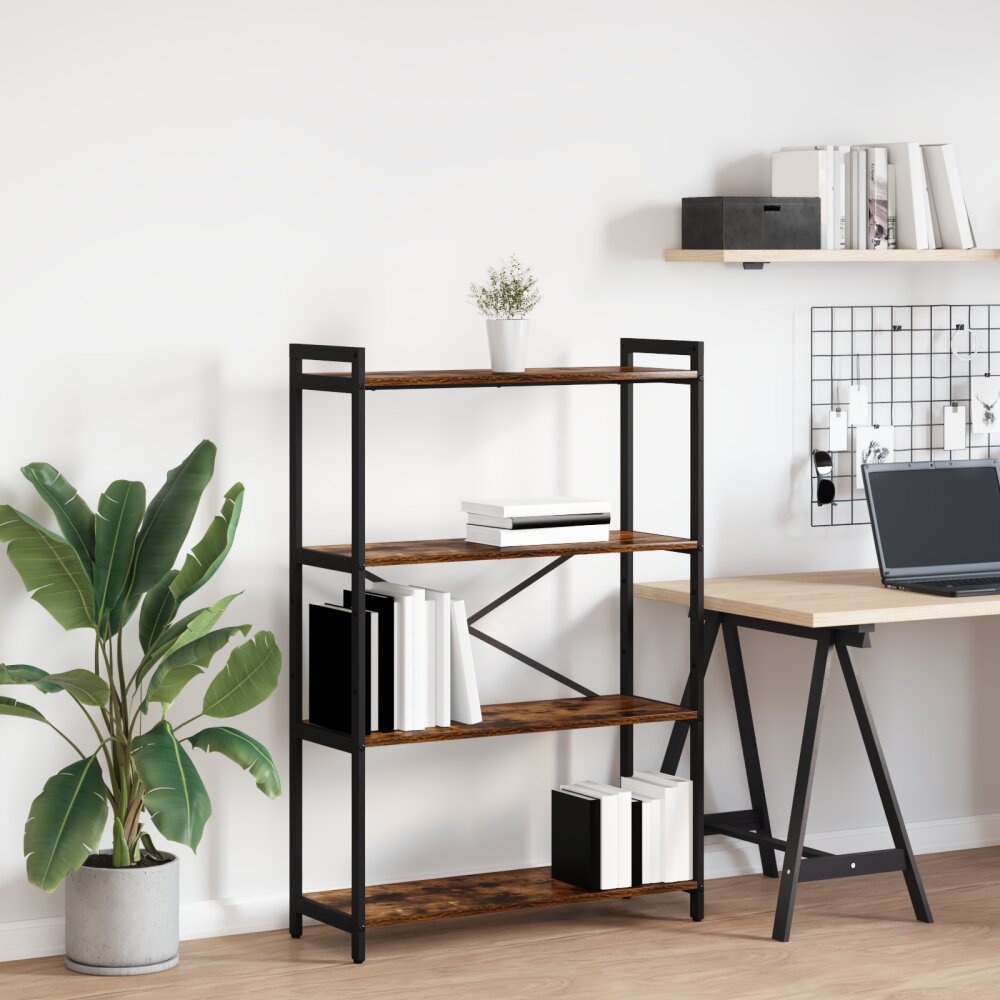 VidaXL Boekenkast Gerookt eiken 80 x 30 x 118 cm Hout