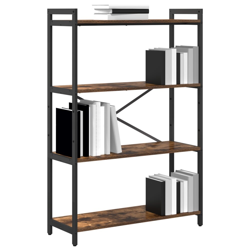 VidaXL Boekenkast Gerookt eiken 80 x 30 x 118 cm Hout