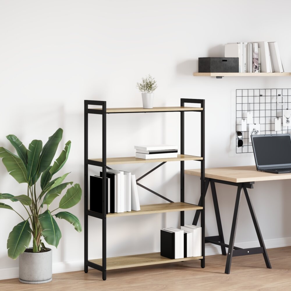 VidaXL Boekenkast Sonoma eiken 80 x 30 x 118 cm Spaanplaat