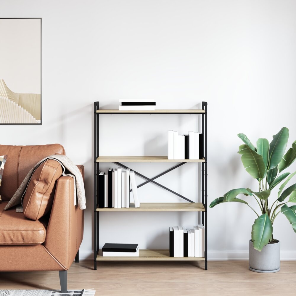 VidaXL Boekenkast Sonoma eiken 80 x 30 x 118 cm Spaanplaat