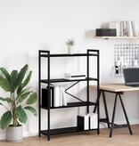 VidaXL Boekenkast Zwart eiken 80 x 30 x 118 cm Bewerkt hout