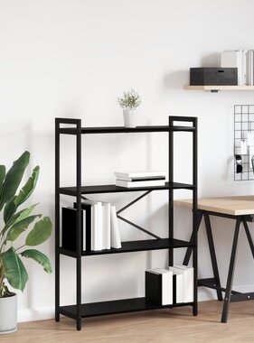 VidaXL Boekenkast Zwart eiken 80 x 30 x 118 cm Bewerkt hout