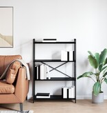 VidaXL Boekenkast Zwart eiken 80 x 30 x 118 cm Bewerkt hout