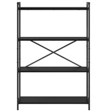 VidaXL Boekenkast Zwart eiken 80 x 30 x 118 cm Bewerkt hout