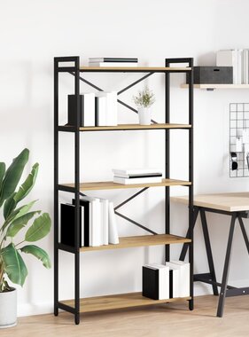 VidaXL Boekenkast artisanaal eikenkleurig 80 x 30 x 153 cm