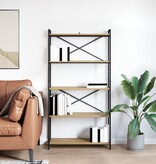 VidaXL Boekenkast artisanaal eikenkleurig 80 x 30 x 153 cm