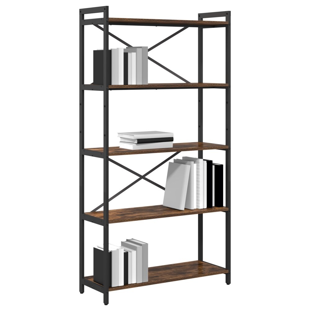 VidaXL Boekenkast Gerookt eiken 80 x 30 x 153 cm Bewerkt hout