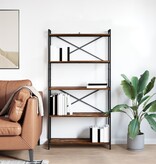 VidaXL Boekenkast Gerookt eiken 80 x 30 x 153 cm Bewerkt hout