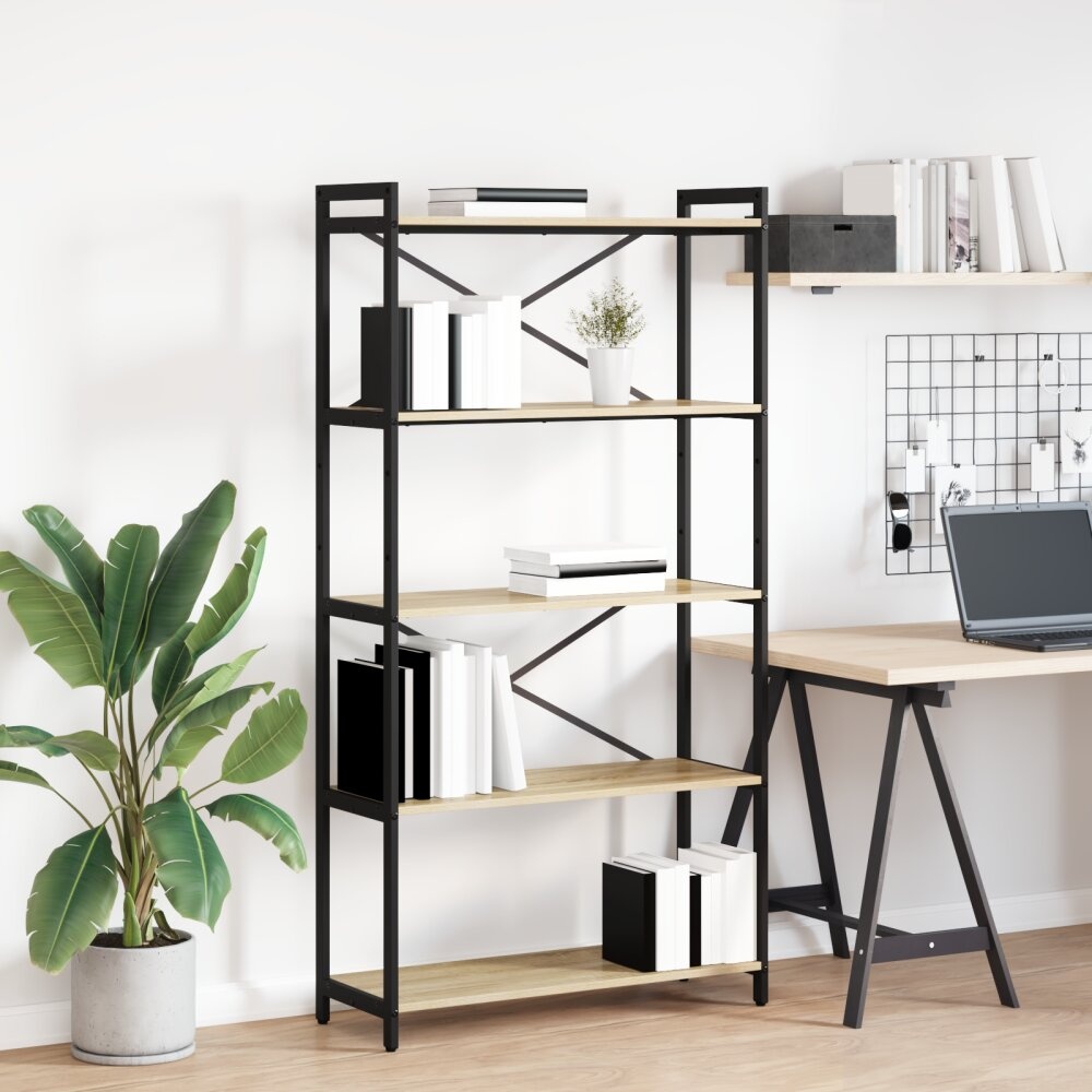 VidaXL Boekenkast Sonoma eiken 80 x 30 x 153 cm Bewerkt hout