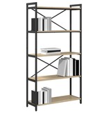 VidaXL Boekenkast Sonoma eiken 80 x 30 x 153 cm Bewerkt hout