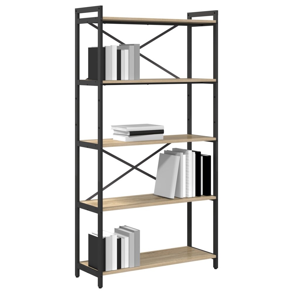 VidaXL Boekenkast Sonoma eiken 80 x 30 x 153 cm Bewerkt hout