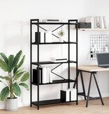 VidaXL Boekenkast Zwart eiken 80 x 30 x 153 cm Bewerkt hout