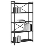 VidaXL Boekenkast Zwart eiken 80 x 30 x 153 cm Bewerkt hout