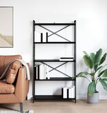 VidaXL Boekenkast Zwart eiken 80 x 30 x 153 cm Bewerkt hout