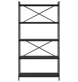 VidaXL Boekenkast Zwart eiken 80 x 30 x 153 cm Bewerkt hout