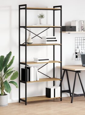 VidaXL Boekenkast artisanaal eikenkleurig 80 x 30 x 188 cm