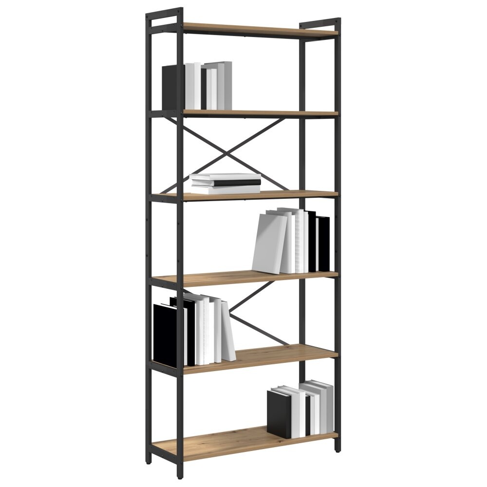 VidaXL Boekenkast artisanaal eikenkleurig 80 x 30 x 188 cm