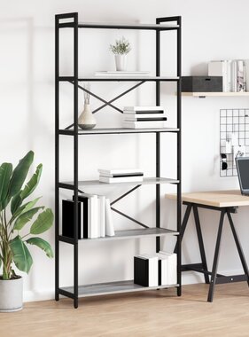 VidaXL Boekenkast Grijs sonoma 80 x 30 x 188 cm Bewerkt hout