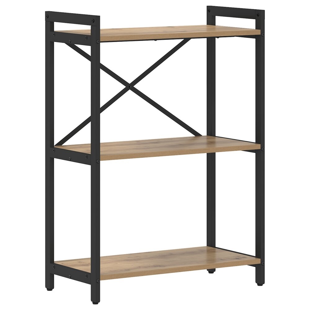 VidaXL Boekenkast artisanaal eikenkleurig 60 x 30 x 83 cm Bewerkt hout