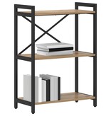 VidaXL Boekenkast artisanaal eikenkleurig 60 x 30 x 83 cm Bewerkt hout